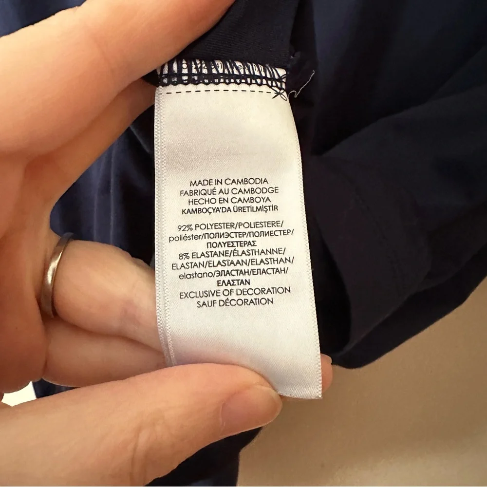 Polo by Ralph Lauren Men's Navy Blue Shirt Large